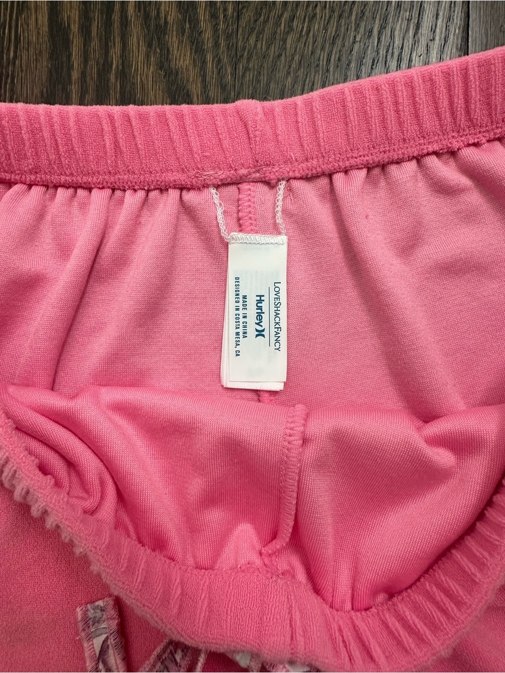 Love Shack Fancy X HURLEY - SOLID TERRY WALKSHORTS in pink Size Small - Picture 3 of 4